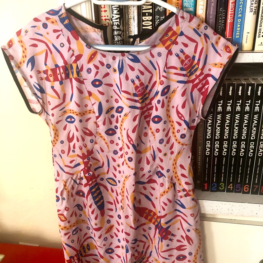 Nooworks pink scorpion mini dress